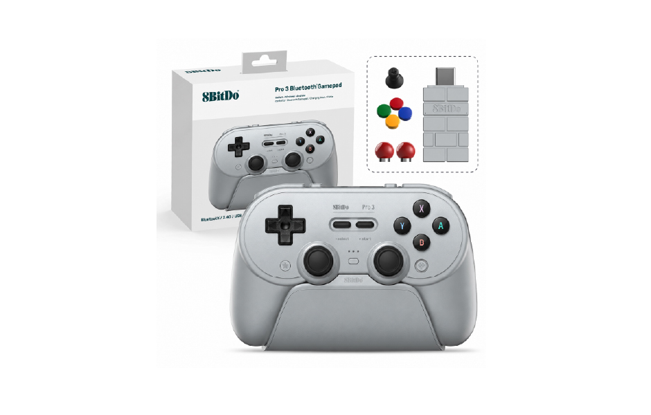 8BitDo Pro 3 Bluetooth Gamepad - Gray